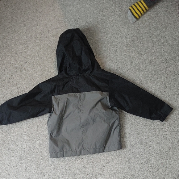 Columbia Black and Gray Kids Hooded Windbreaker Rain Jacket 3t - Picture 5 of 6